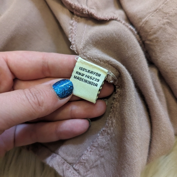 Style Envy mauve pink color peplum spaghetti strap tank top size Xs - Picture 7 of 8